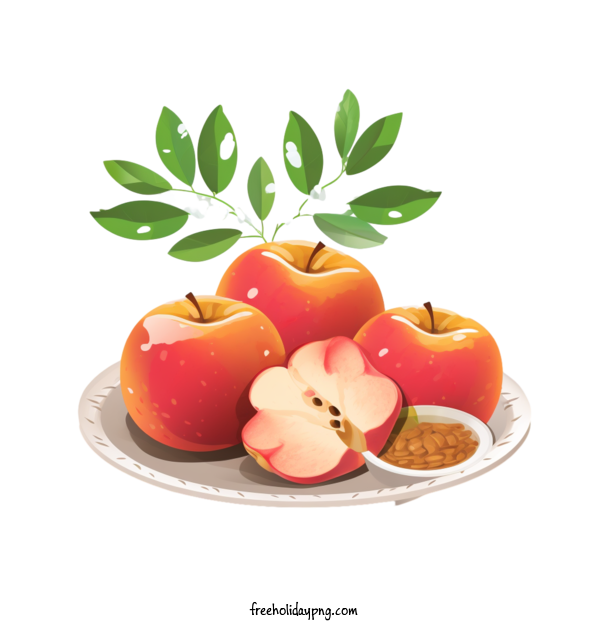 Transparent Jewish New Year Jewish New Year Rosh Hashanah apples for Rosh Hashanah for Jewish New Year