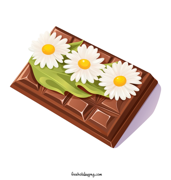 Transparent International Chocolate Day Chocolate chocolate bar daisies for Chocolate Day for International Chocolate Day