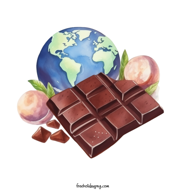 Transparent International Chocolate Day Chocolate chocolate globe for Chocolate Day for International Chocolate Day