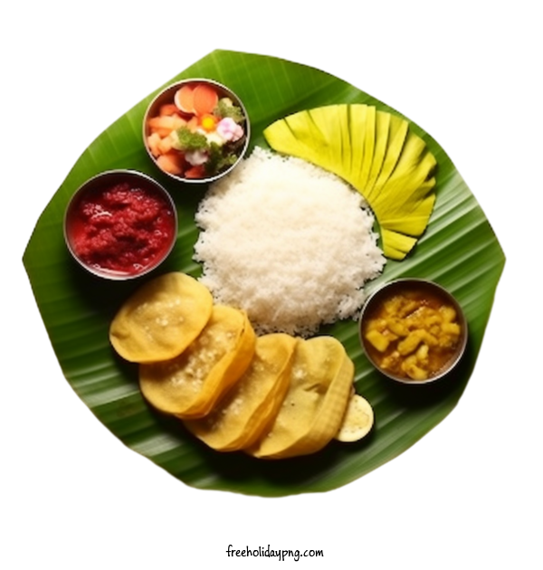 Transparent Onam Onam Sadya Food banana rice for Onam Sadya Food for Onam