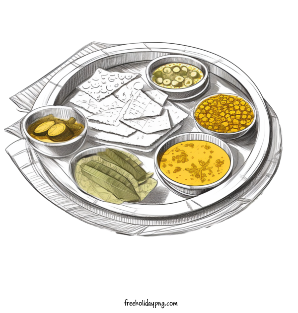 Transparent Onam Onam Sadya Food Indian food platter for Onam Sadya Food for Onam