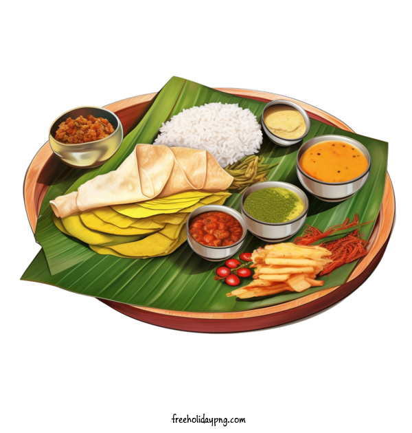 Transparent Onam Onam Sadya Food Indian cuisine food for Onam Sadya Food for Onam