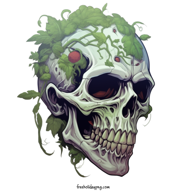 Transparent Halloween Zombie skull human for Zombie for Halloween