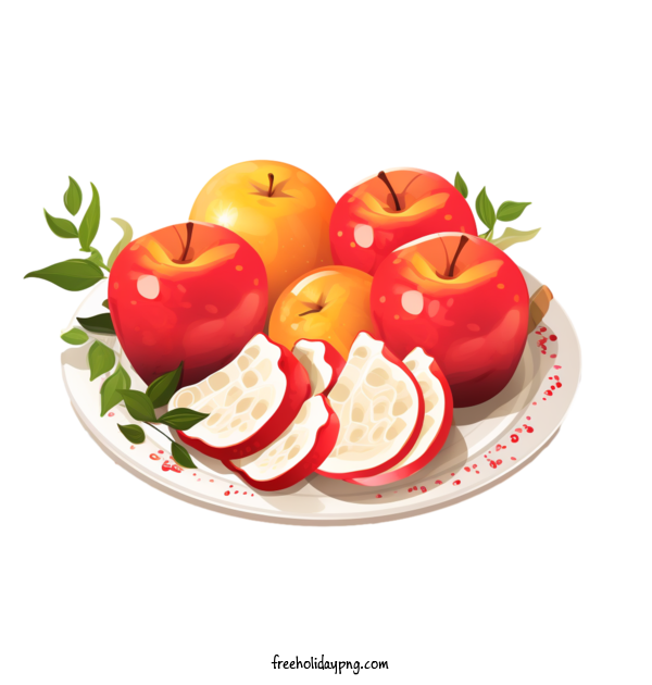 Transparent Jewish New Year Jewish New Year Rosh Hashanah apples for Rosh Hashanah for Jewish New Year