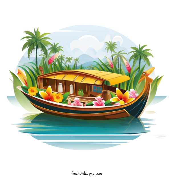 Transparent Onam Onam Boat boat palm trees for Onam Boat for Onam