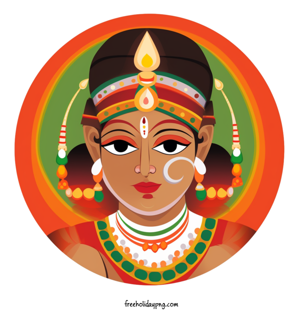 Transparent Onam Onam kathakali woman goddess for Onam kathakali for Onam