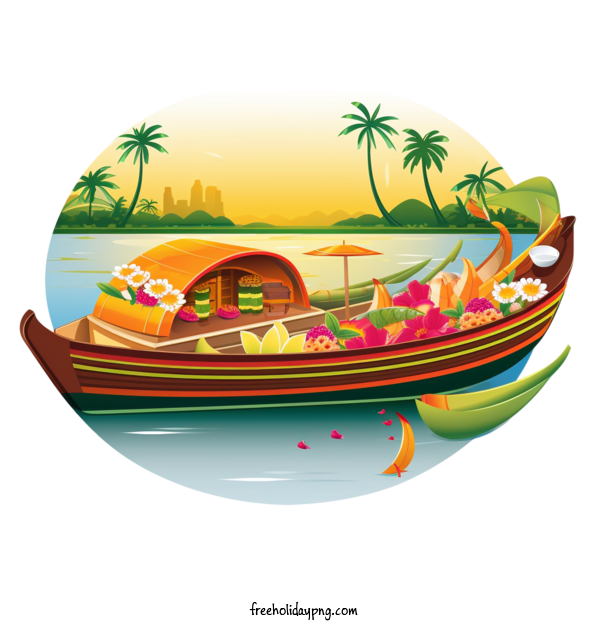 Transparent Onam Onam Boat boat coconuts for Onam Boat for Onam