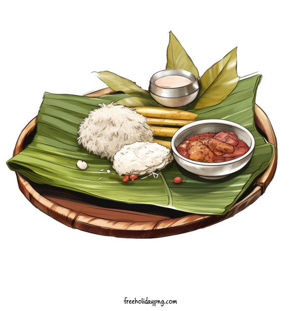 Transparent Onam Onam Sadya Food banana leaf rice for Onam Sadya Food for Onam