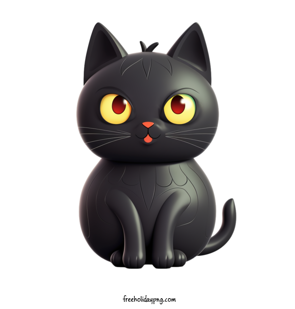 Transparent Halloween Black Cats black cat cute cat for Black Cats for Halloween
