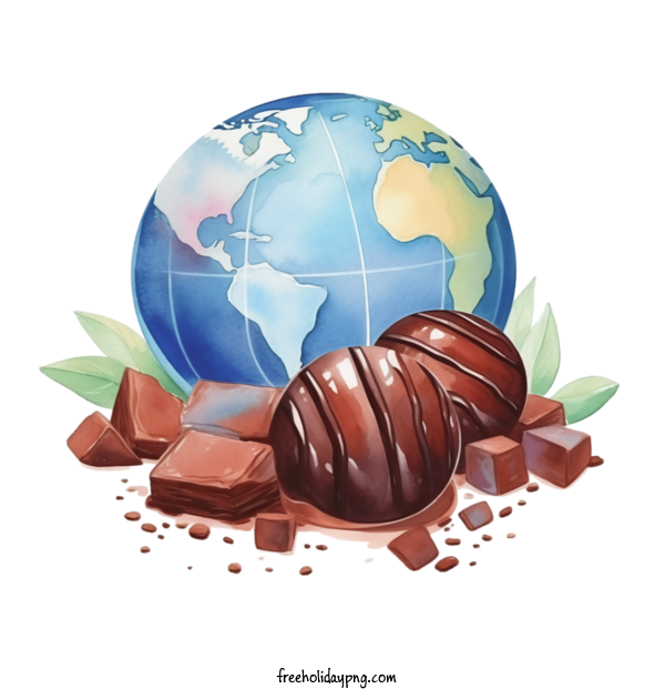 Transparent International Chocolate Day Chocolate chocolate earth for Chocolate Day for International Chocolate Day