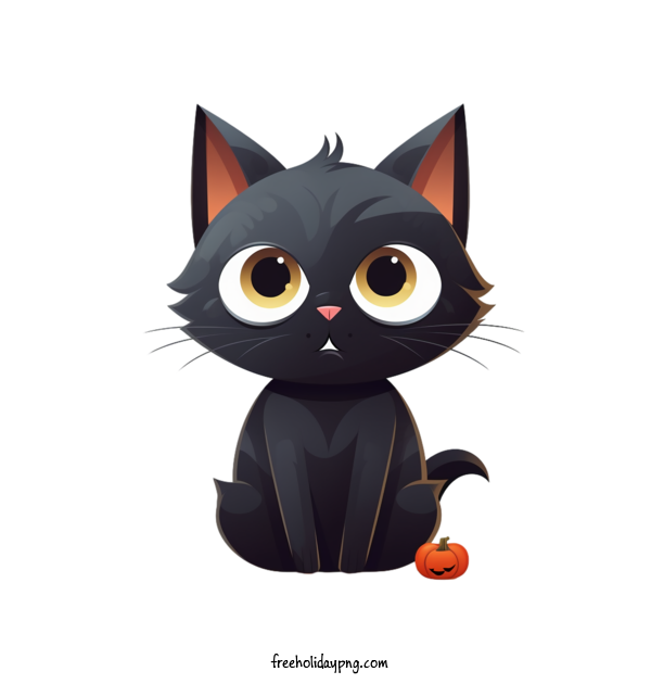 Transparent Halloween Black Cats black cat cute kitten for Black Cats for Halloween