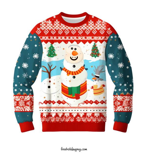 Transparent Christmas Christmas Sweater snowman ugly sweater for Christmas Sweater for Christmas