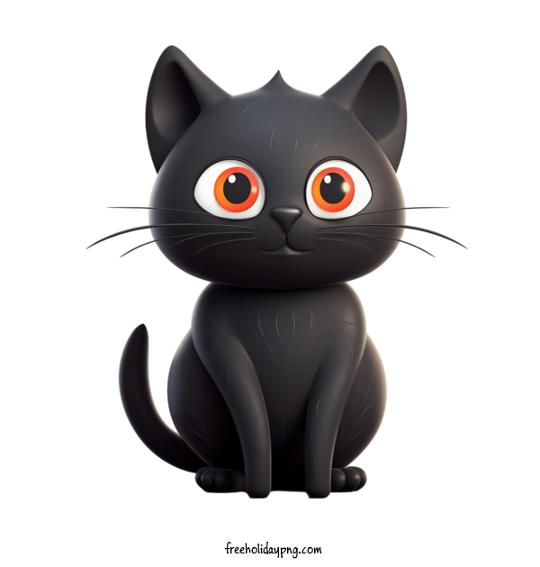 Transparent Halloween Black Cats black cat cute cat for Black Cats for Halloween
