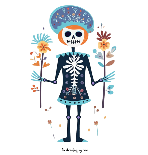 Transparent Halloween Skeleton skull day of the dead for Skeleton for Halloween