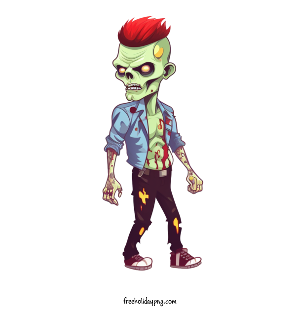 Transparent Halloween Zombie zombie character for Zombie for Halloween