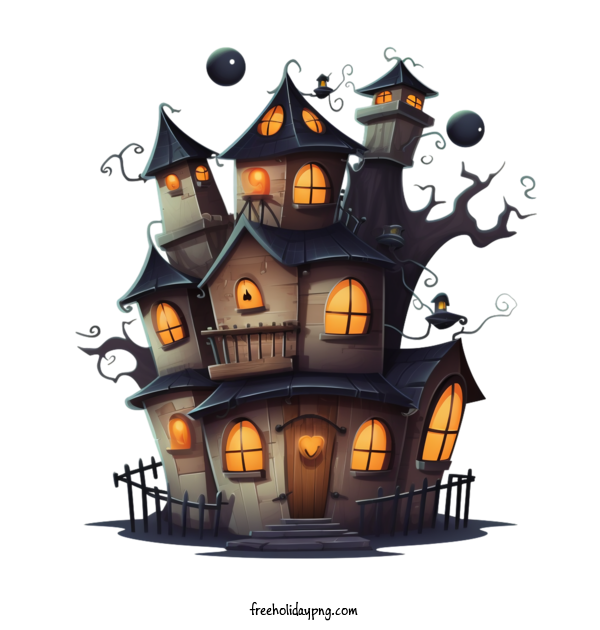 Transparent Halloween Halloween Haunted House haunted mansion gothic for Halloween Haunted House for Halloween