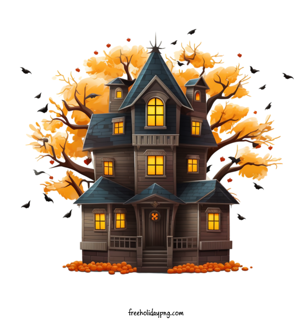 Transparent Halloween Halloween Haunted House house spooky for Halloween Haunted House for Halloween