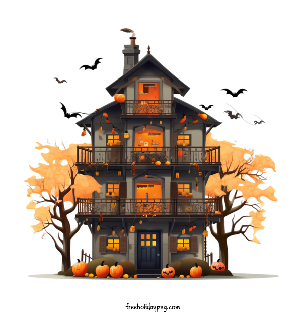 Transparent Halloween Halloween Haunted House ghost haunted house for Halloween Haunted House for Halloween