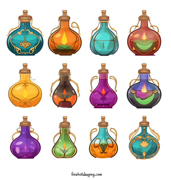 Transparent halloween magic potion colorful vintage for magic potion for Halloween