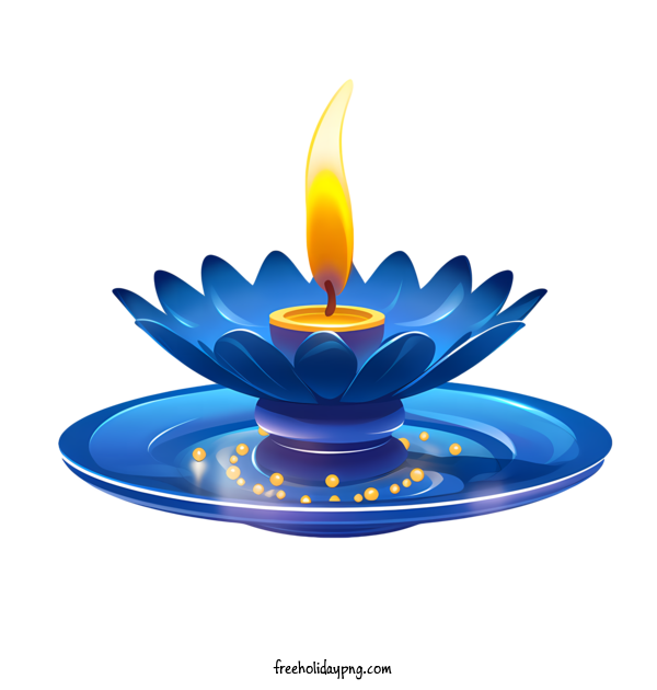 Transparent Diwali Diya candle lit for Diya for Diwali