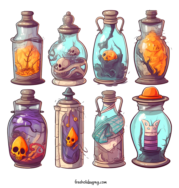 Transparent halloween magic potion jar candy for magic potion for Halloween