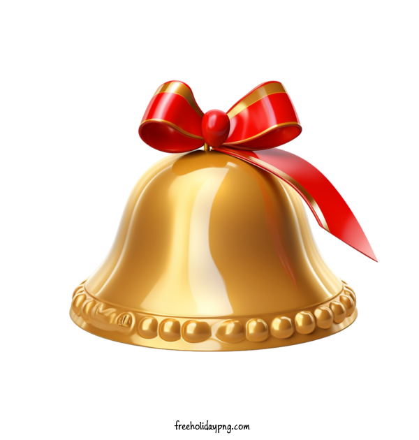 Transparent Christmas Jingle Bells gold bell bow for Jingle Bells for Christmas