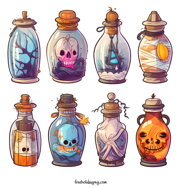 Transparent halloween magic potion ghost skull for magic potion for Halloween