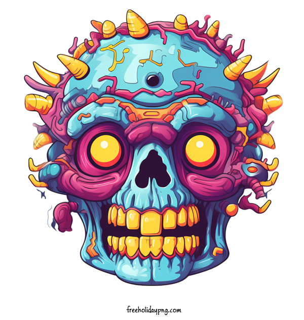 Transparent Halloween zombie skeleton skull for zombie for Halloween