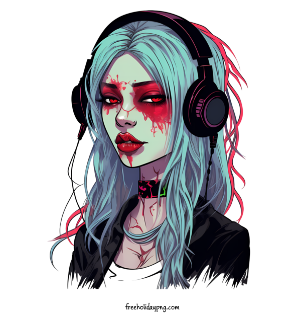 Transparent Halloween zombie girl zombie for zombie for Halloween