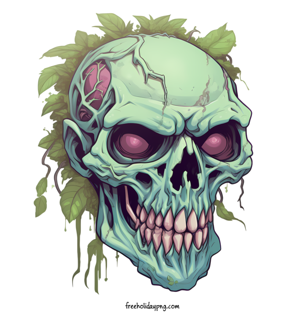 Transparent Halloween zombie zombie skull for zombie for Halloween