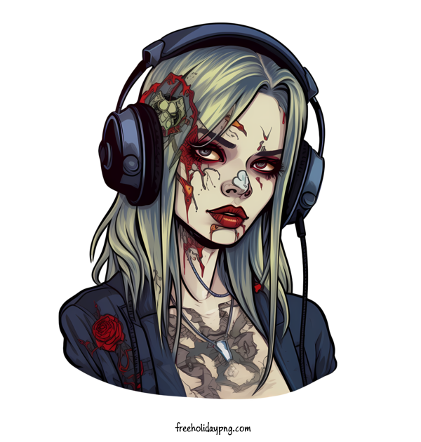 Transparent Halloween zombie zombie woman for zombie for Halloween