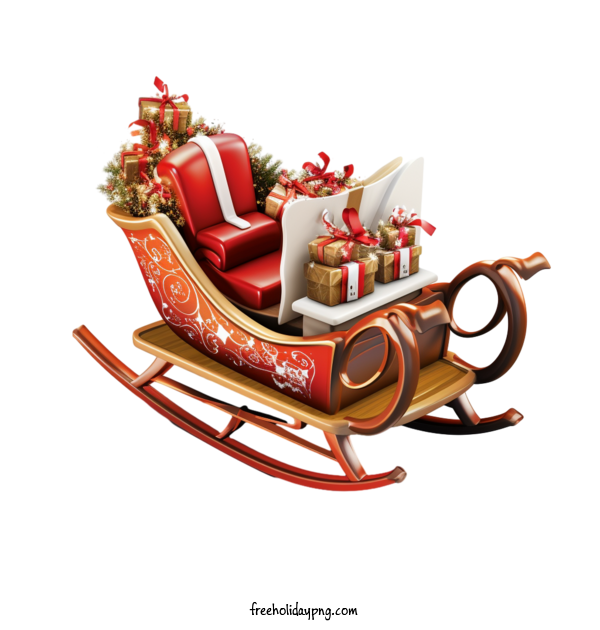 Transparent Christmas Sled Santa sleigh santa claus for Sled for Christmas