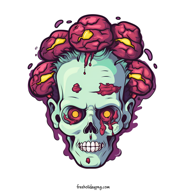 Transparent Halloween zombie skull vampire for zombie for Halloween