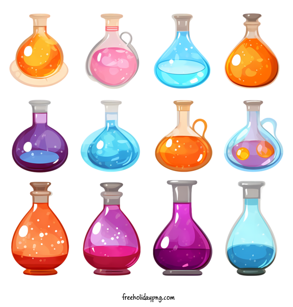 Transparent halloween magic potion chemistry lab beaker for magic potion for Halloween