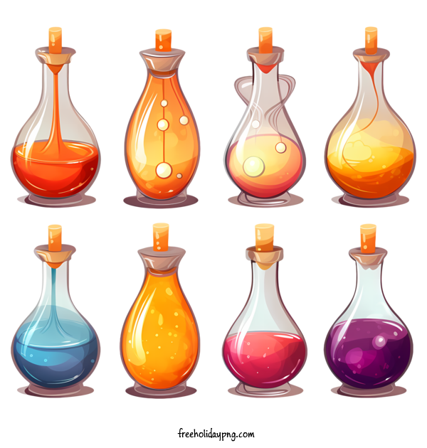 Transparent halloween magic potion liquids vial for magic potion for Halloween