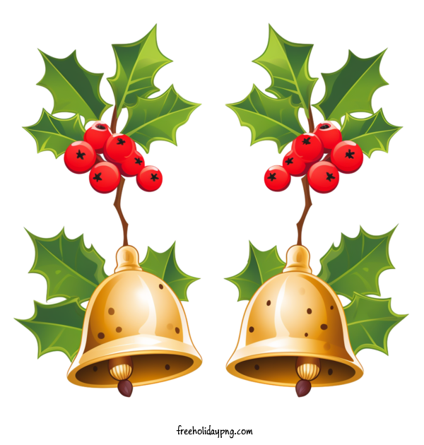 Transparent Christmas Jingle Bells holly bells for Jingle Bells for Christmas