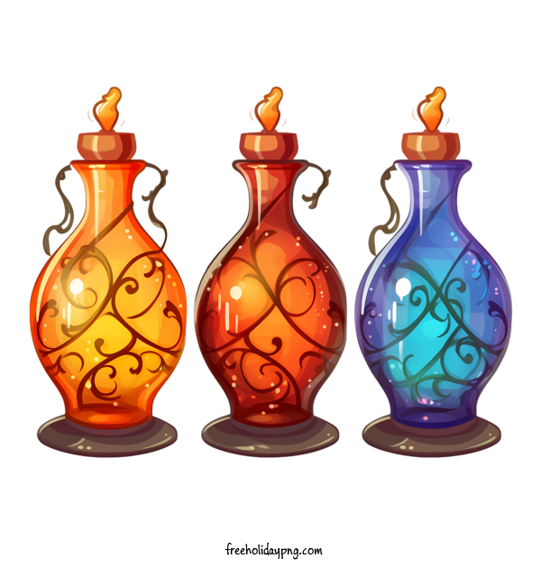 Transparent halloween magic potion bottle vase for magic potion for Halloween