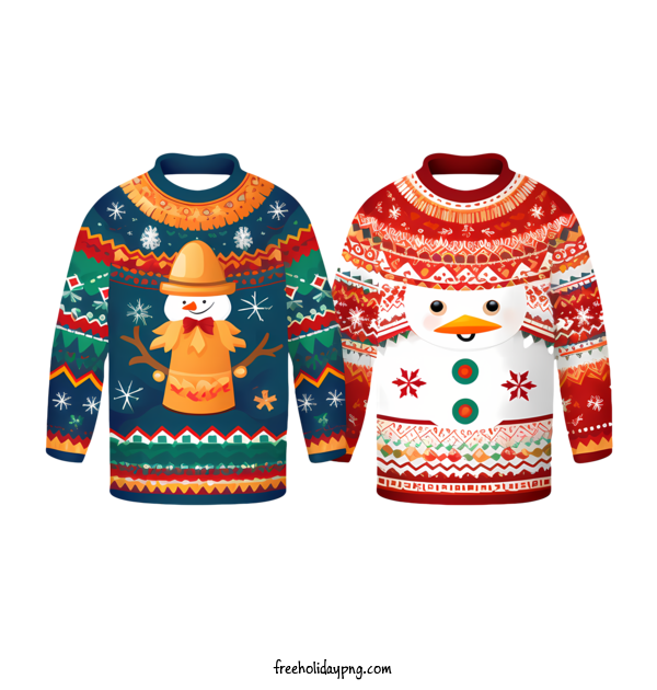 Transparent Christmas Christmas Sweater snowman winter for Christmas Sweater for Christmas