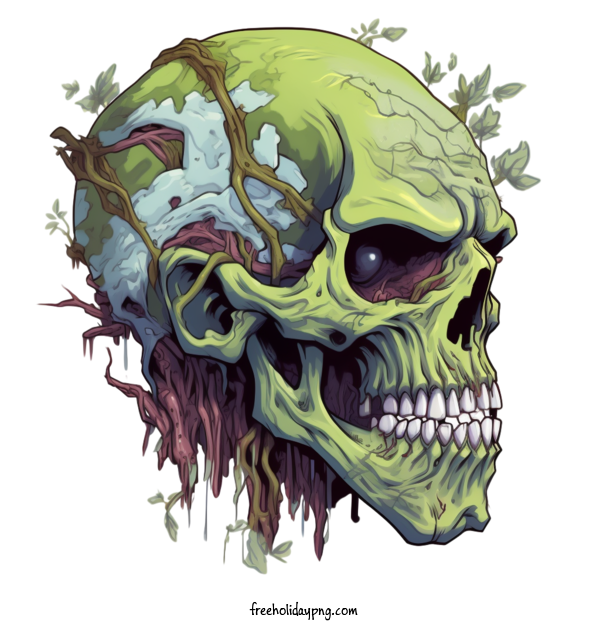 Transparent Halloween Zombie skull skeleton for Zombie for Halloween