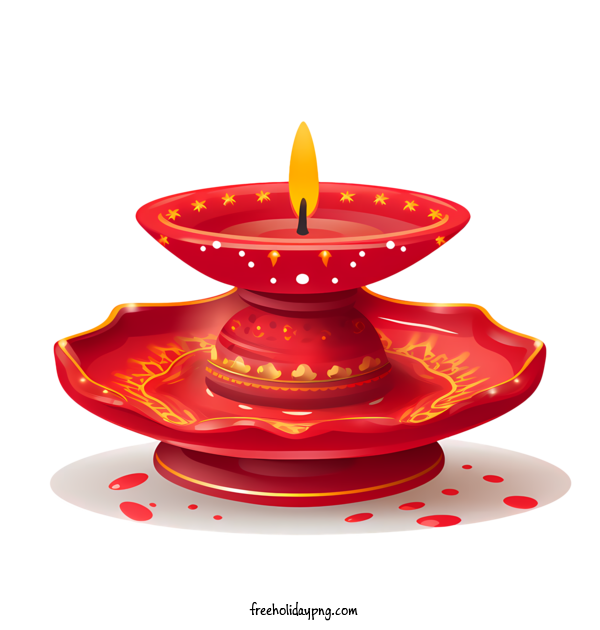 Transparent Diwali Diya candle red for Diya for Diwali
