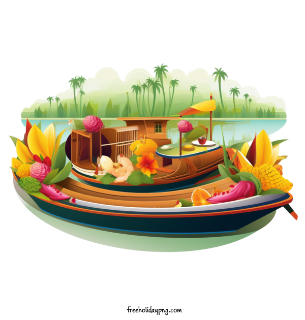 Transparent Onam Onam Boat boat fruit for Onam Boat for Onam