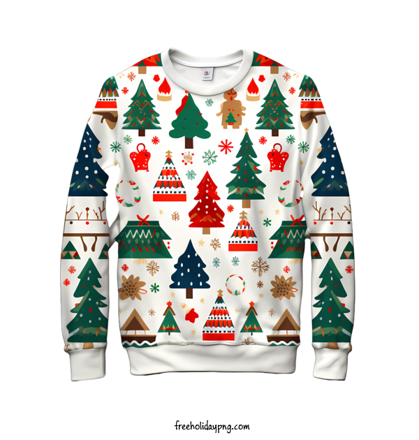 Transparent Christmas Christmas Sweater christmas trees snow for Christmas Sweater for Christmas