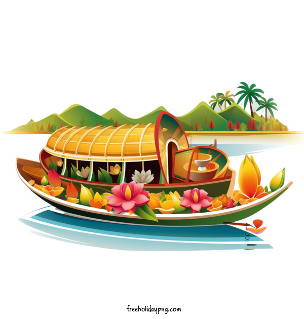 Transparent Onam Onam Boat boat decorative for Onam Boat for Onam