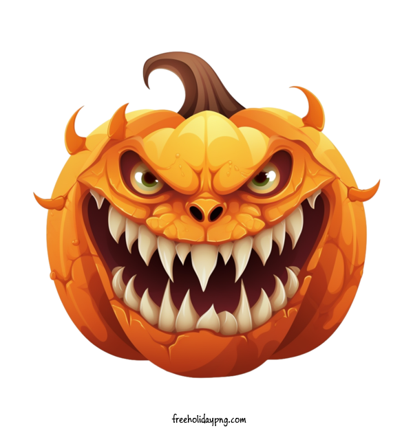 Transparent Halloween Jack O Lantern angry scary for Jack O Lantern for Halloween