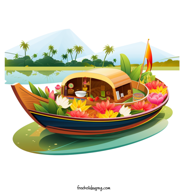 Transparent Onam Onam Boat river boat flora and fauna for Onam Boat for Onam