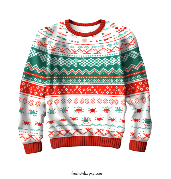Transparent Christmas Christmas Sweater sweater red and green for Christmas Sweater for Christmas