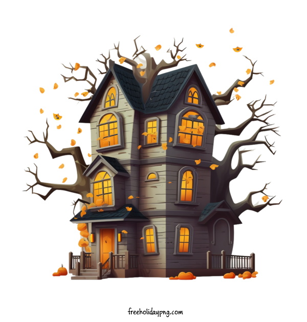 Transparent Halloween Halloween Haunted House spooky creepy for Halloween Haunted House for Halloween