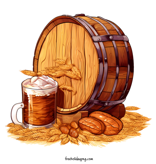 Transparent Oktoberfest Beer Festival Oktoberfest beer wooden barrel for Beer Festival Oktoberfest for Oktoberfest