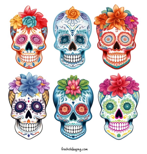 Transparent Day of the Dead Sugar Skull sugar skulls mexican for Sugar Skull for Day Of The Dead