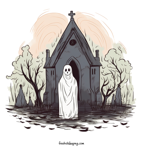 Transparent Halloween Halloween Ghost church ghost for Halloween Ghost for Halloween